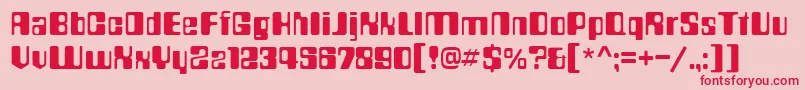 CountN Font – Red Fonts on Pink Background