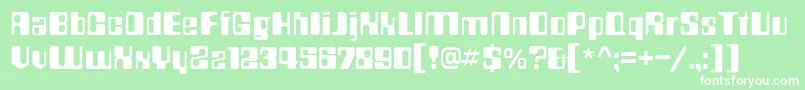 CountN Font – White Fonts on Green Background