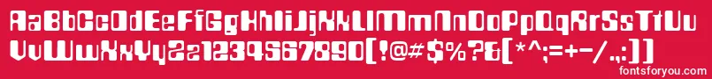 CountN Font – White Fonts on Red Background