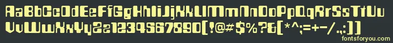CountN Font – Yellow Fonts on Black Background