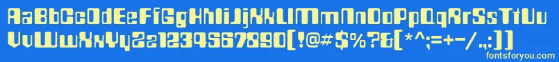Fonte CountN – fontes amarelas em um fundo azul