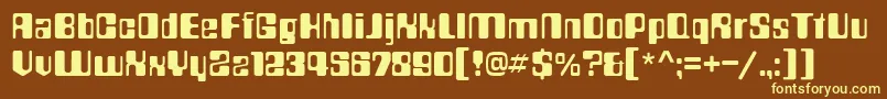 フォントCountN – 黄色のフォント、茶色の背景