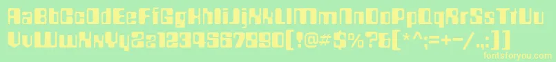 CountN Font – Yellow Fonts on Green Background