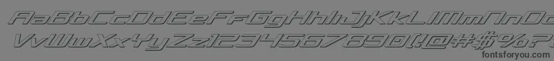 Concielian3Dital Font – Black Fonts on Gray Background