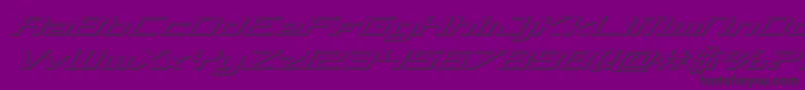 Concielian3Dital Font – Black Fonts on Purple Background