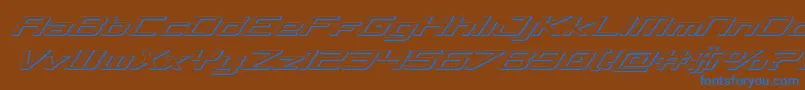 Concielian3Dital Font – Blue Fonts on Brown Background
