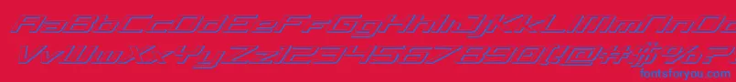 Concielian3Dital Font – Blue Fonts on Red Background