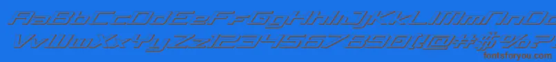 Concielian3Dital Font – Brown Fonts on Blue Background