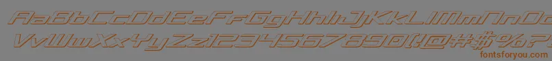 Concielian3Dital Font – Brown Fonts on Gray Background