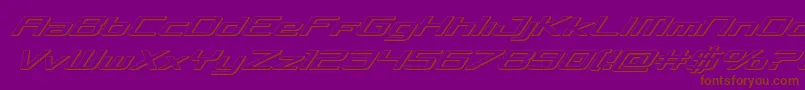 Concielian3Dital Font – Brown Fonts on Purple Background