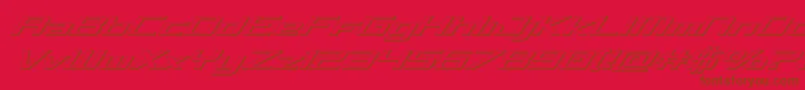 Concielian3Dital Font – Brown Fonts on Red Background