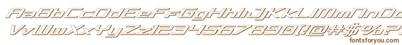 Concielian3Dital Font – Brown Fonts on White Background