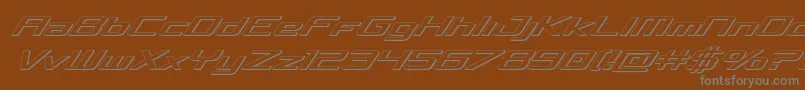 Concielian3Dital Font – Gray Fonts on Brown Background