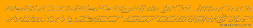 Concielian3Dital Font – Gray Fonts on Orange Background