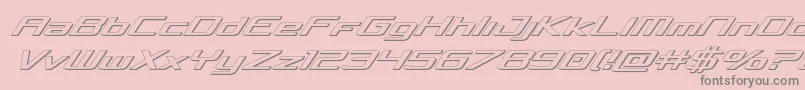 Concielian3Dital Font – Gray Fonts on Pink Background