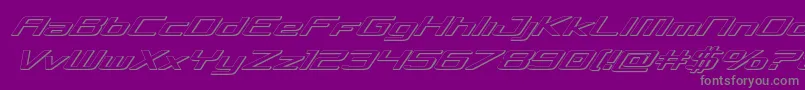 Concielian3Dital Font – Gray Fonts on Purple Background