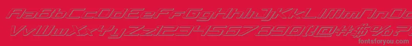 Concielian3Dital Font – Gray Fonts on Red Background