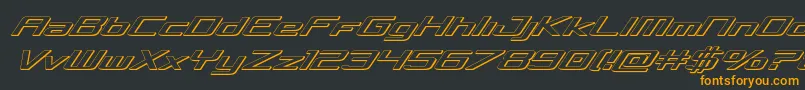 Concielian3Dital Font – Orange Fonts on Black Background
