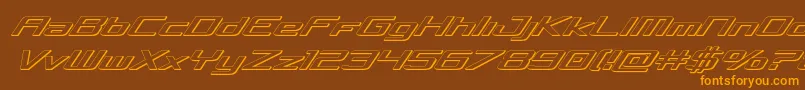 Concielian3Dital Font – Orange Fonts on Brown Background