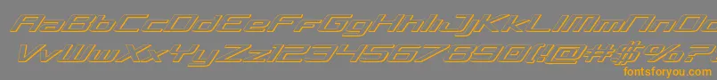 Concielian3Dital Font – Orange Fonts on Gray Background