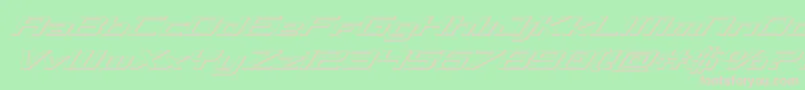 Concielian3Dital Font – Pink Fonts on Green Background