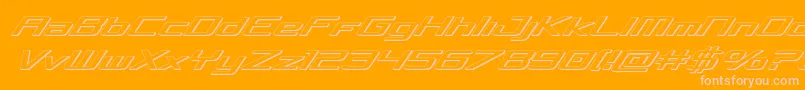 Concielian3Dital Font – Pink Fonts on Orange Background