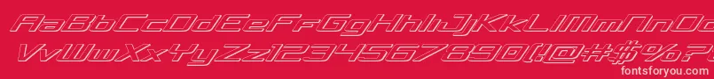 Concielian3Dital Font – Pink Fonts on Red Background