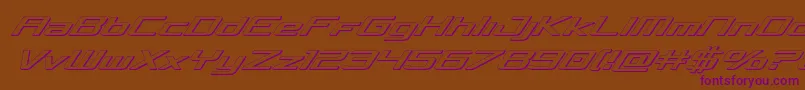 Concielian3Dital Font – Purple Fonts on Brown Background