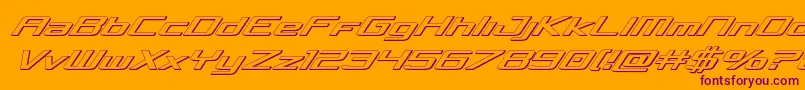 Concielian3Dital Font – Purple Fonts on Orange Background