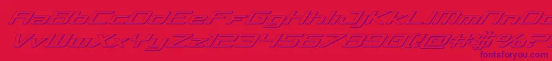 Concielian3Dital Font – Purple Fonts on Red Background