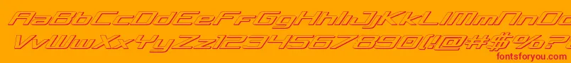 Concielian3Dital Font – Red Fonts on Orange Background