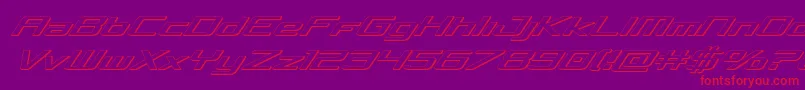 Concielian3Dital Font – Red Fonts on Purple Background