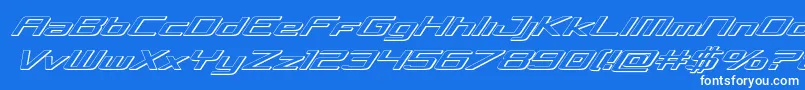 Concielian3Dital Font – White Fonts on Blue Background