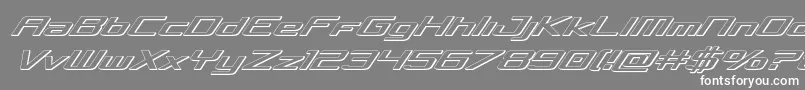 Concielian3Dital Font – White Fonts on Gray Background