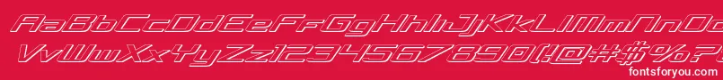 Concielian3Dital Font – White Fonts on Red Background