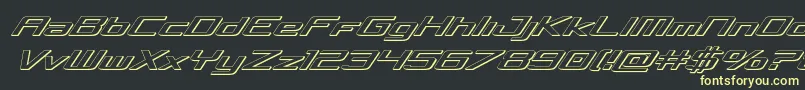 Concielian3Dital Font – Yellow Fonts on Black Background