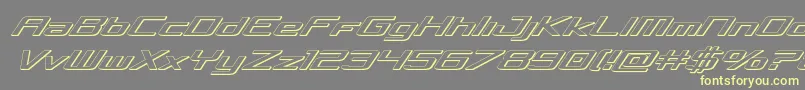 Concielian3Dital Font – Yellow Fonts on Gray Background