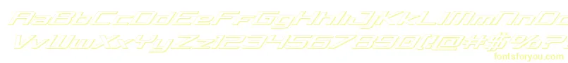 Concielian3Dital Font – Yellow Fonts on White Background