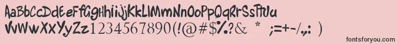 AlyssaMartinel Font – Black Fonts on Pink Background