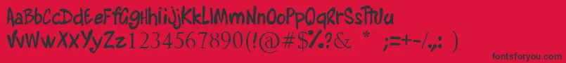AlyssaMartinel Font – Black Fonts on Red Background