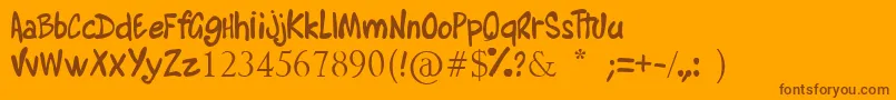 AlyssaMartinel Font – Brown Fonts on Orange Background
