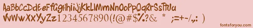 AlyssaMartinel Font – Brown Fonts on Pink Background