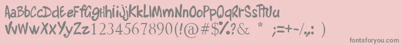 フォントAlyssaMartinel – ピンクの背景に灰色の文字