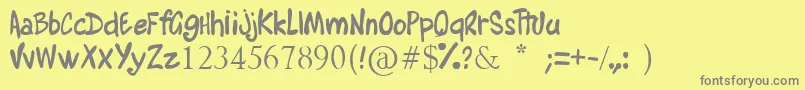 AlyssaMartinel Font – Gray Fonts on Yellow Background