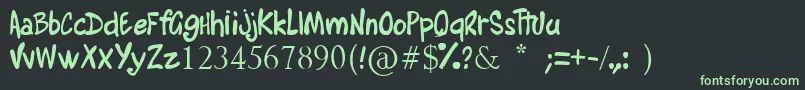 AlyssaMartinel Font – Green Fonts on Black Background