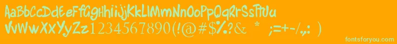 AlyssaMartinel Font – Green Fonts on Orange Background