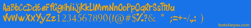 AlyssaMartinel Font – Orange Fonts on Blue Background