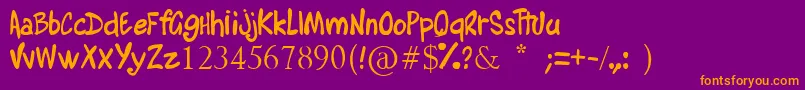 AlyssaMartinel Font – Orange Fonts on Purple Background