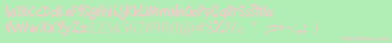 AlyssaMartinel Font – Pink Fonts on Green Background