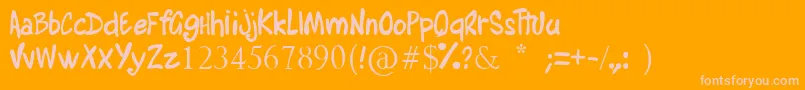 AlyssaMartinel Font – Pink Fonts on Orange Background